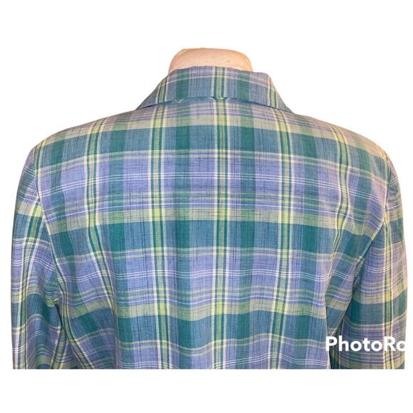 Appleseed’s Plaid 2-Button Blazer Sz. 12 Lined Lightweight Spring - Picture 5 of 9
